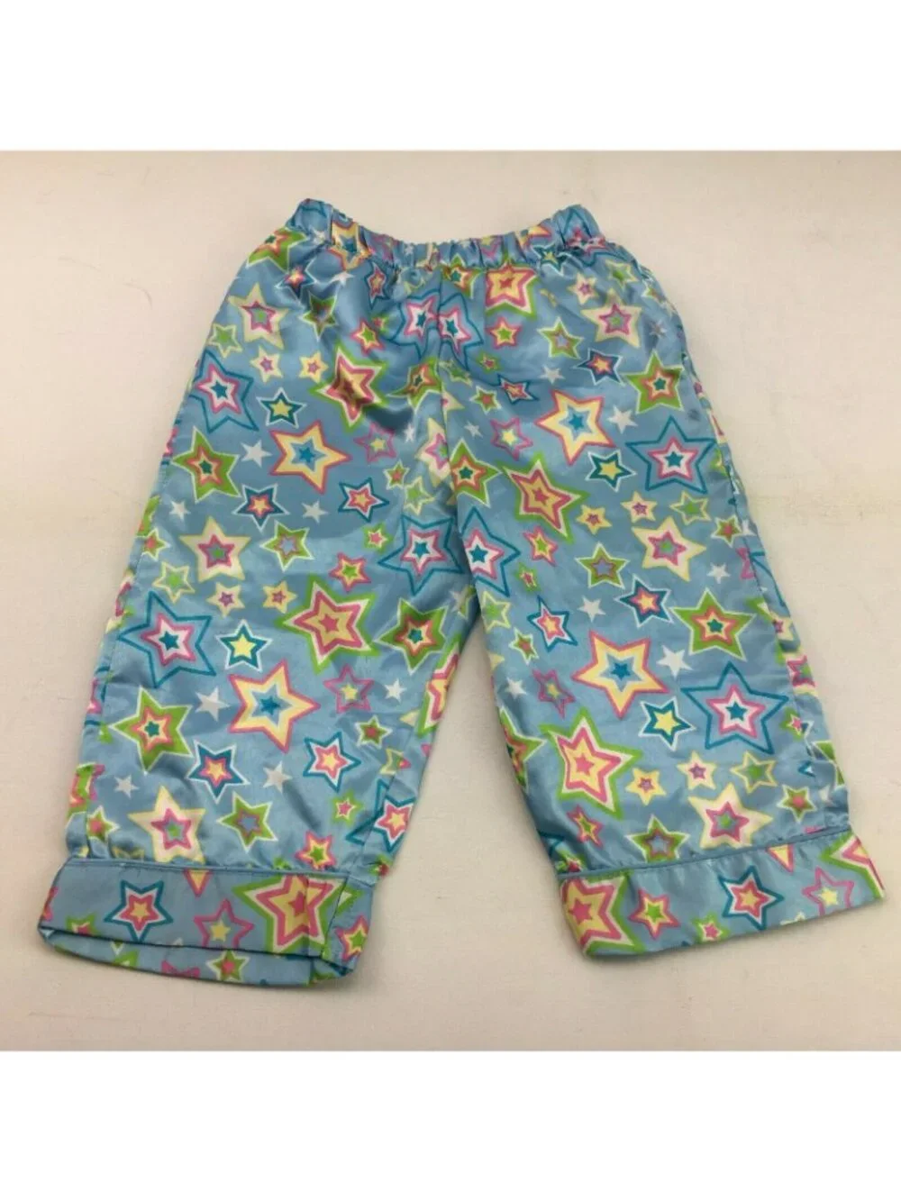 Gyrl Co Girls Button Down Shirt 2pc Pajama Night Set Outfit Blue Stars Size 4